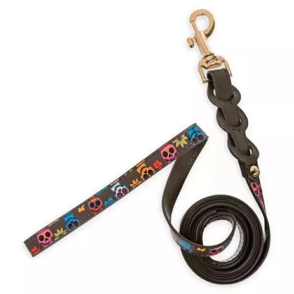 NWT Disney Dog Leash Coco - Day of the Dead Sugar Skulls - Disney Tails Pet Lead